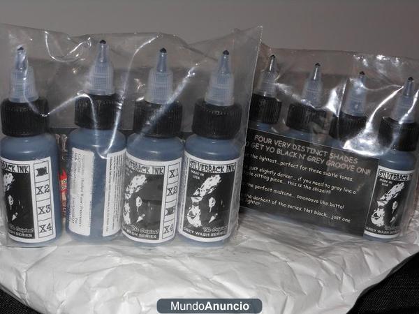 Tattoo Tintas Tonos Gris Made in USA