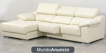 ESPECTACULAR SOFA PIEL BLANCO