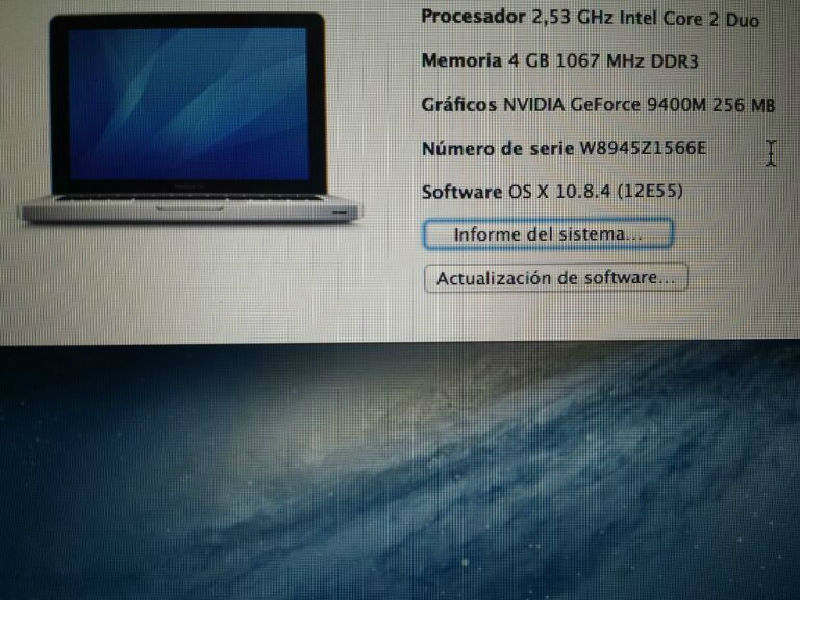 Macbookpro 2.53 ghz intel core 2 duo !!en perfecto estado!