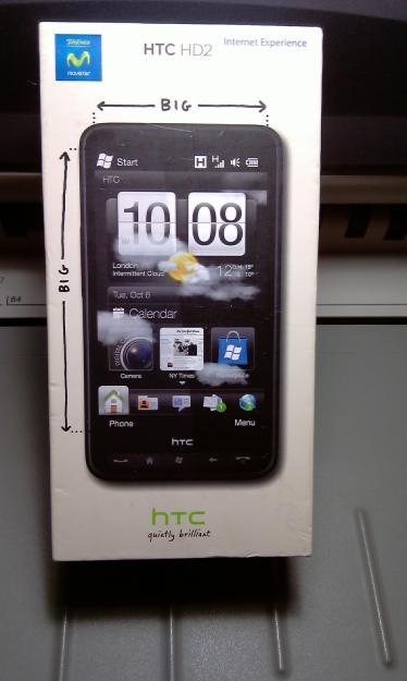 HTC HD2 LIBRE FACTURA GARANTIA CAJA Y TEL. PRECINTADO ACCESORIOS