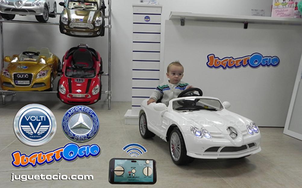 Coche eléctrico Mercedes para niño con control paterno marca VOLTI