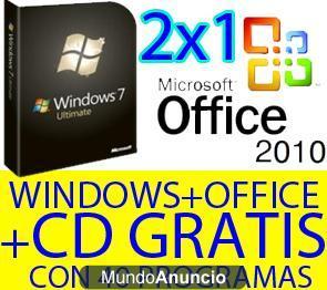 WINDOWS 7 ULTIMATE + OFFICE 2010+ DISCO DE REGALO CON PROGRAMAS 30 euros!! OFERTA!! `por este mes