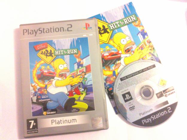 Game: The simpsons hit y run platinium ps2