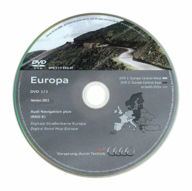 MAPAS CD o DVD EUROPA 2011 PARA NAVEGADORES GPS ORIGINALES AUDI