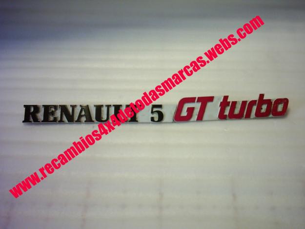 EMBLEMAS PORTON TRASERO TIPO FRANCES PARA RENAULT 5 SUPERCINCO GT TURBO