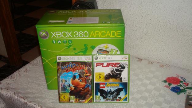 Xbox 360 Arcade + 3 Juegos