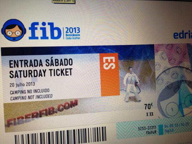 Vendo entrada fib 2013