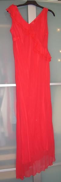 vestido rojo anaranjado t 46