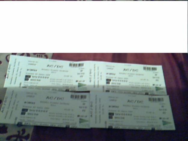 4 ENTRADAS ACDC VICENTE CALDERON 5 JUNIO 2009