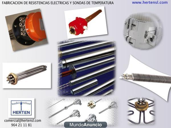 FABRICACION DE RESISTENCIAS ELECTRICAS Y SONDAS DE TEMPERATURA PT100