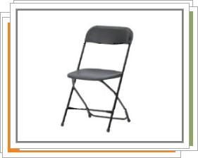 SILLA PLEGABLE POLIETILENO COLOR NEGRO MOD. ALEX  CHAIR IDEAL PARA CATERING Y EVENTOS