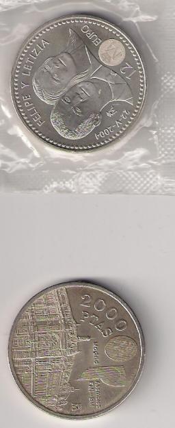 Vendo moneda de plata de 2000 ptas del 1994 y otra de 12 euros de plata del 2004