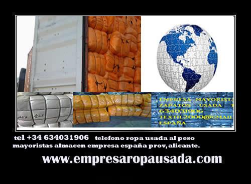 ropa usada segundamano telefono españa empresa mayoristas tel 634031906