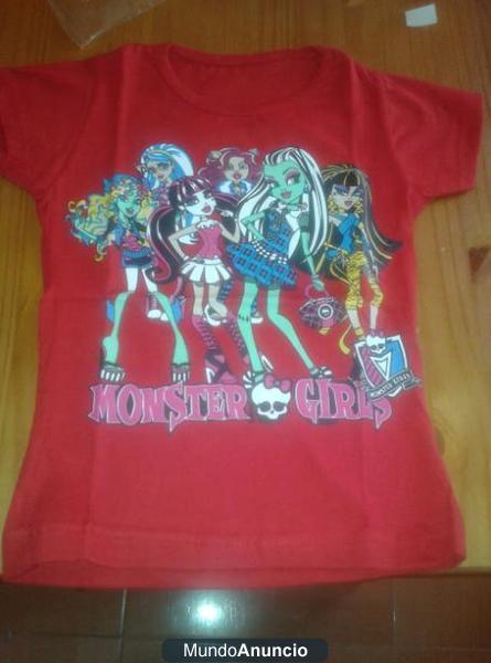 CAMISETA DE MONSTER HIGH TALLA 4 AÑOS