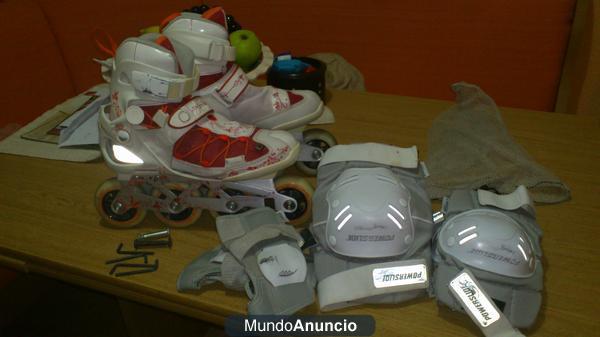 Patines OXELO 39 y protecciones