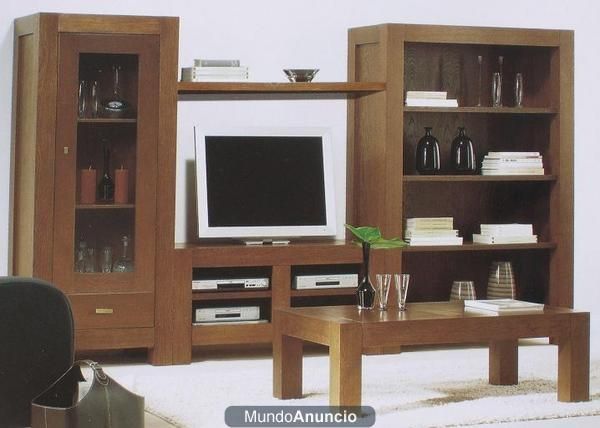 Salón T.V. Madera Maciza de Roble Gran Liquidación