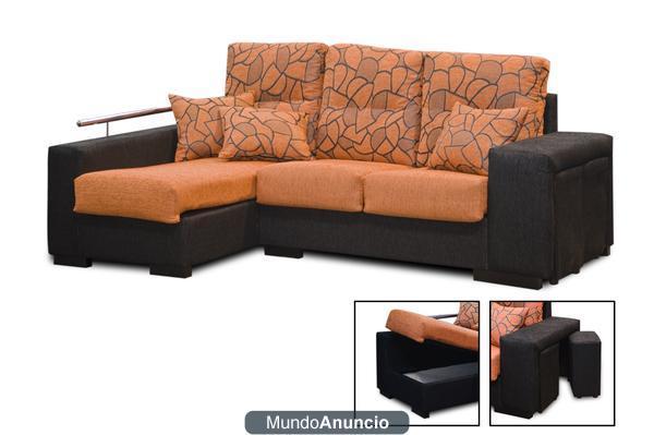 Sofa chaislongue oferta outlet con puff NUEVO