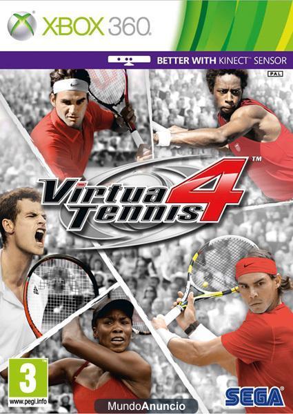 JUEGO XBOX 360 VIRTUAL TENNIS 4