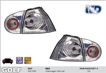 PILOTOS TIPO LEXUS LED GOLF(DESDE 2003 ) 3-5P