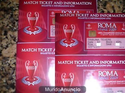 UEFA CHAMPIONS LEAGUE FINAL 2009 ROME - 4 TICKETS CAT 2