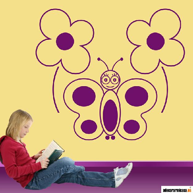 Mariposuca 2 Vinilo decorativo infantil