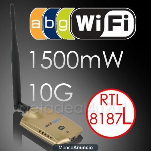 Adaptador USB Wifi Wifisky 10G + antena 6DBi