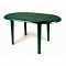 se vende conjunto de mesa rectangular mas ocho sillas de plastico verde