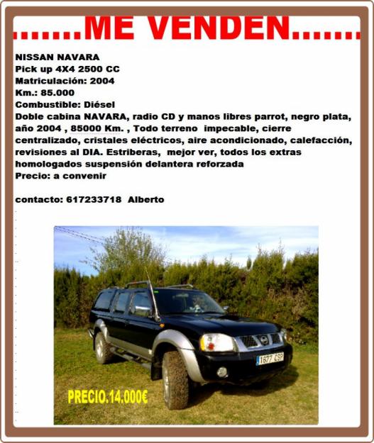 NISSAN NAVARA  Pick up 4X4 2500 CC