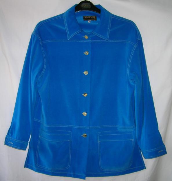 CHAQUETA-CAMISA ANTELINA AZUL