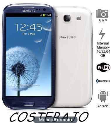 TELEFONO MOVIL LIBRE de fabrica i9300 GALAXY S III S3 16GB SAMSUNG NUEVO GARANTI