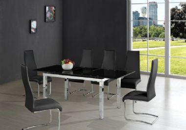 CONJUNTO MESA + 6 SILLAS c/ NEGRO