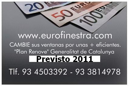 PLA RENOVAT DE FINESTRES  2011 -   Reciba 130 € /m2