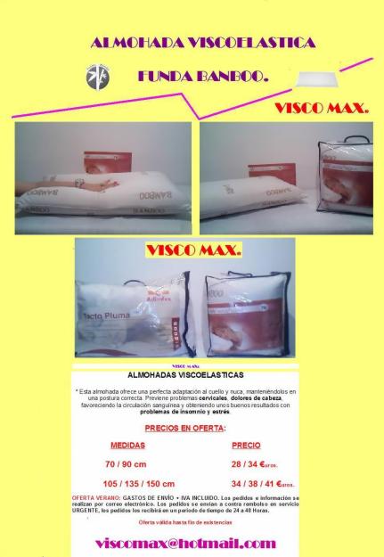 ALMOHADAS VICOELASTICAS ENVIO GRATIS