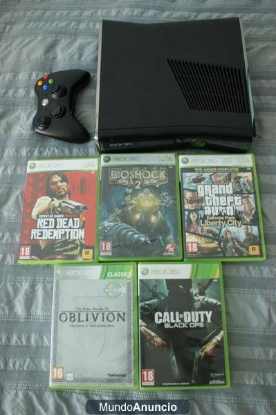 XBOX360 + 6 juegos: 145€