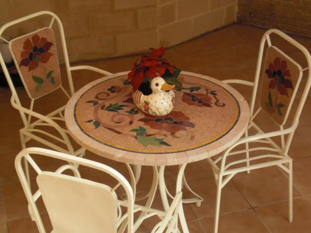 conjunto de mesa de jardin o patio