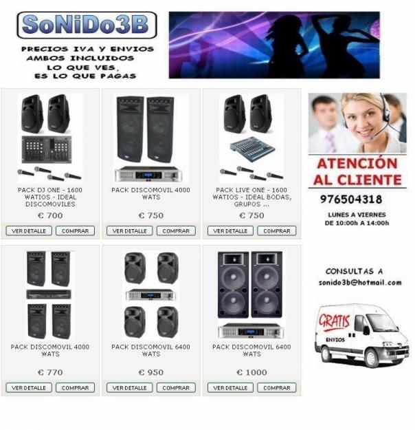 EQUIPOS DE AUDIO PARA PEÑAS , FIESTAS , ETC MAS BARATOS DEL MERCADO