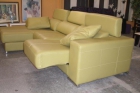 SOFA DE PIEL VERDE EN LIQUIDACION - mejor precio | unprecio.es