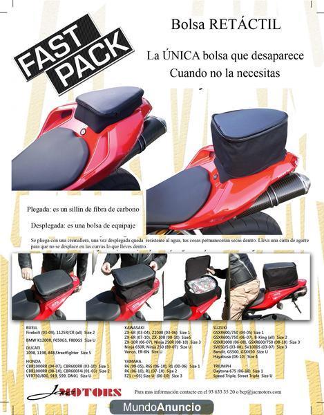 BOLSA DE EQUIPAJES MOTOCICLETAS DEPORTIVAS