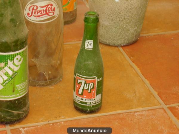 Botellas antiguas Seven Up de 25 cl.