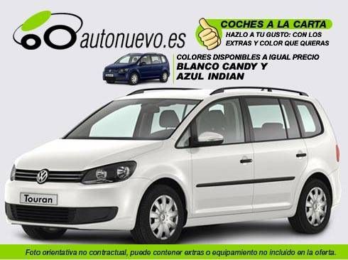 Volkswagen Touran Edition 1.6Tdi 90cv Manual 6vel. Blanco Candy ó Azul Indian. Paq.Edition Plus.Climatronic.