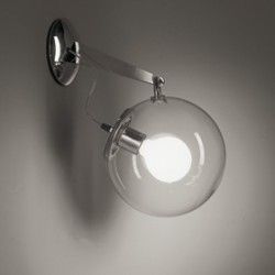 Artemide Miconos parete estructura metal cromado lúcido, difusor cristal transp. - iLamparas.com