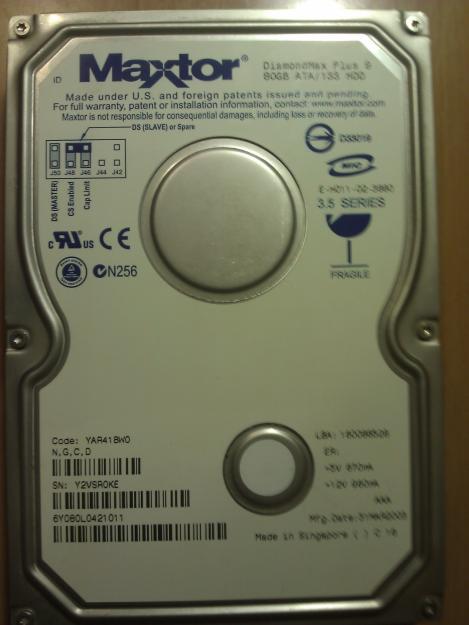 Maxtor 80 gb hdd 3,5 ide