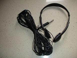 AURICULARES CON CABLE DE 6 M. CON CLAVIJA JACK Y MINI-JACK