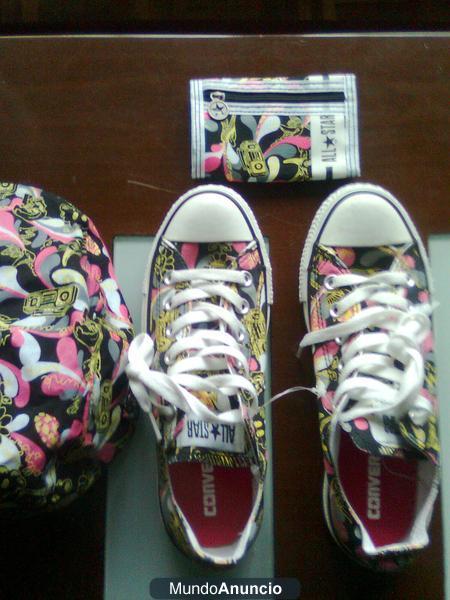 SE VENDEN ZAPATILLAS CONVERSE ALL STAR NUEVAS A ESTRENAR CON GORRO Y CARTERA A JUEGO.