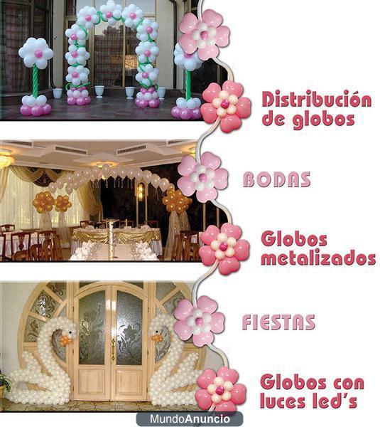 Venta de GLOBOS al por mayor y al por menor