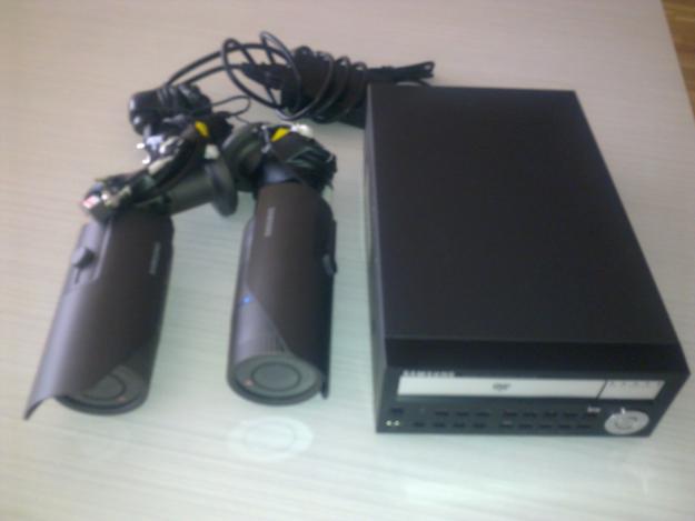 Conjunto cctv samsung: dos camaras + dvr