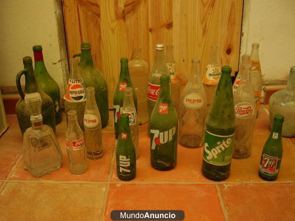 Lote de botellas antiguas