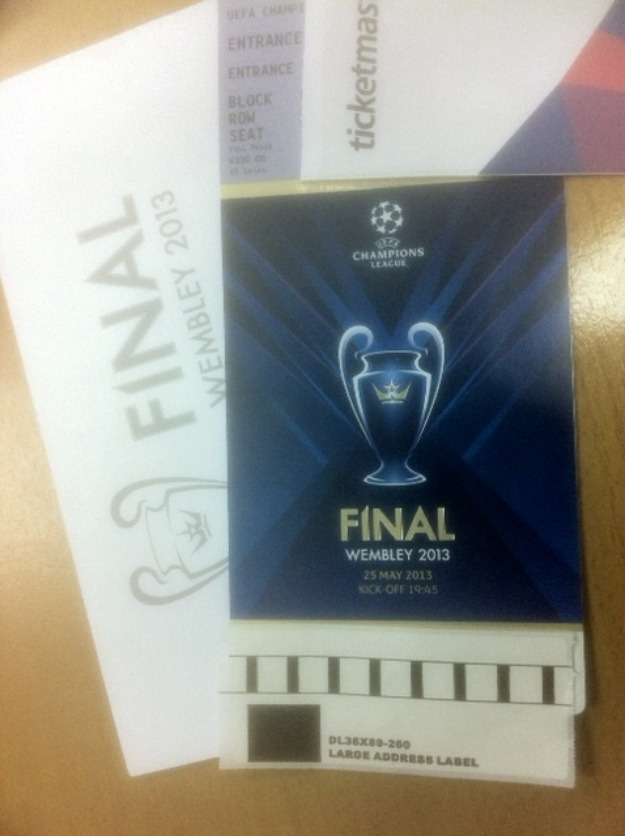 2 entradas para la final de la UCL 2013, categoría 1