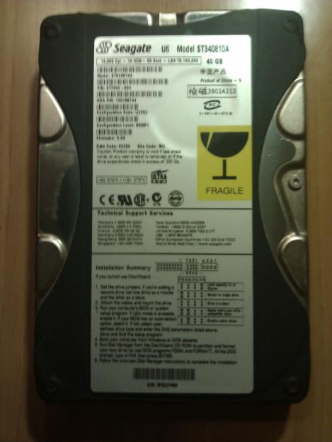 Seagate 40 gb hdd 3,5