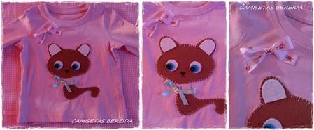 moda infantil, camisetas con apliques en tela y fieltro